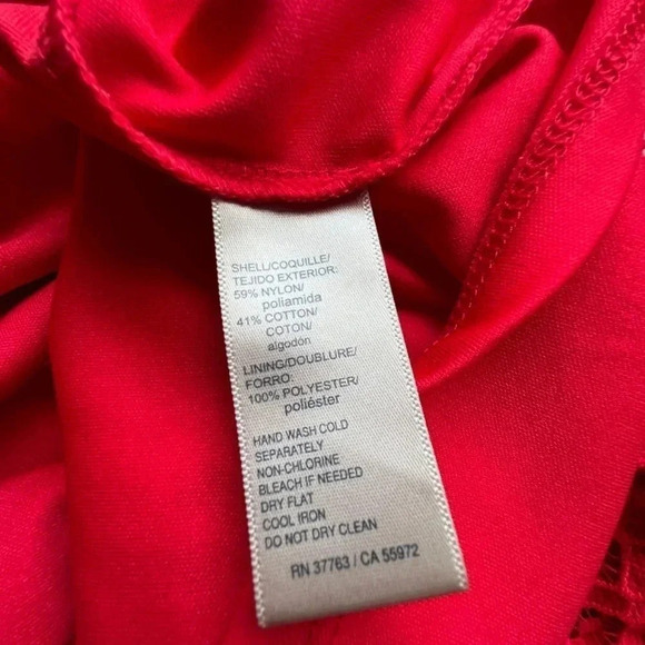 Rafaella Red Lace Top Size 10 - Picture 11 of 12